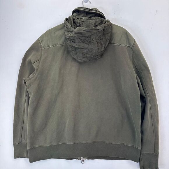 VTG 80s Polo Ralph Lauren Olive Fleece Hidden Hood Full Zip Jacket Patch Logo XL - Picture 7 of 14